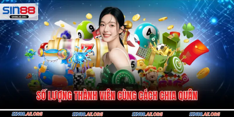 Số lượng thành viên cùng cách chia quân